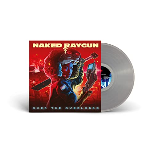 Naked Raygun “Over The Overlords” vinyl record with illustrated cover art.