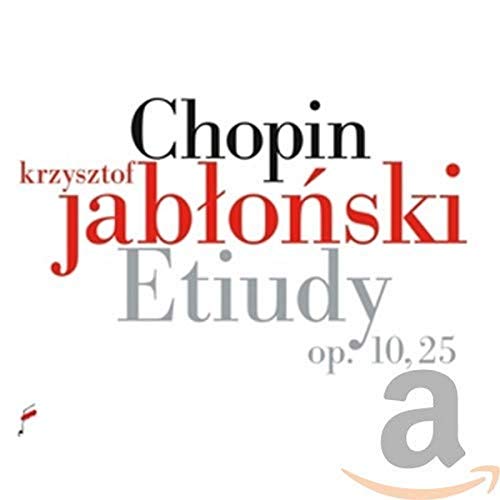 CD cover featuring red and gray text: Chopin Etudes by Jablonski.