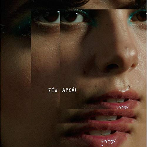 A close-up of a woman's face with text overlay.