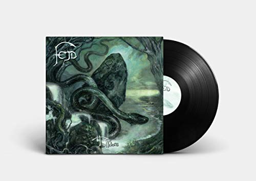 Vinyl record with cover art featuring a dark, mystical, tentacled creature.