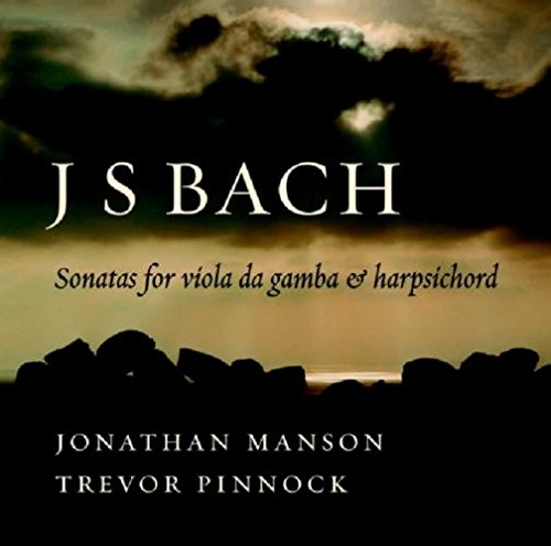 CD cover with cloudy sky and white text featuring "J S Bach" and artist names.