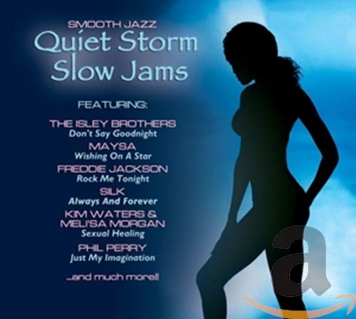 CD cover for “Quiet Storm Slow Jams” with a silhouetted figure.