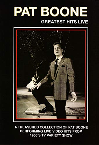 Pat Boone DVD cover featuring a black and white image of him performing.