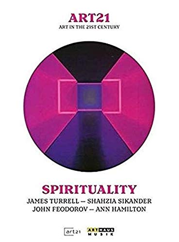"Art21: Spirituality DVD cover featuring a geometric, purple-toned circle design on a white background."