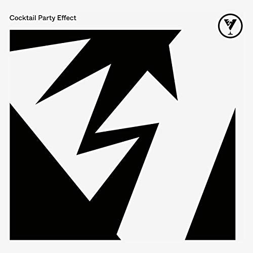 Album cover with abstract black jagged shapes on a white background.