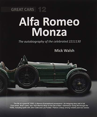 Book cover featuring a vintage green Alfa Romeo Monza car against a dark background.