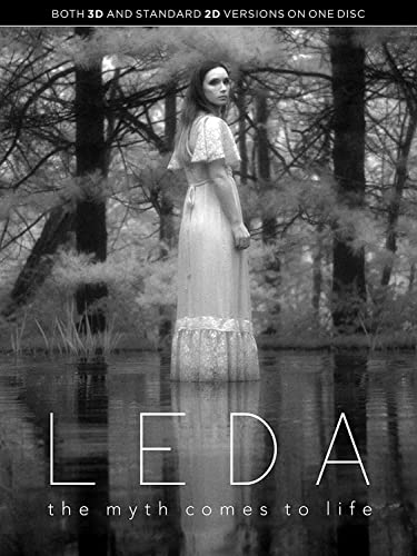 Blu-ray cover for "Leda" featuring a woman in a white dress in a swamp.