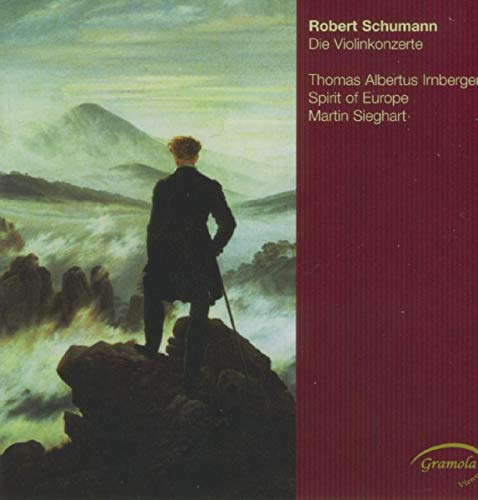 CD cover: Man with cane overlooking misty mountains, text details composers.
