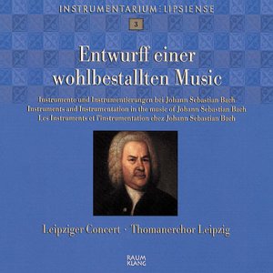 The image is a blue CD cover featuring a portrait of Johann Sebastian Bach.