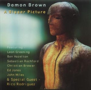 CD cover for Damon Brown’s “A Bigger Picture” featuring a sculpted head.
