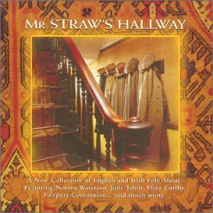 CD cover depicting a hallway with a red banister and coats.