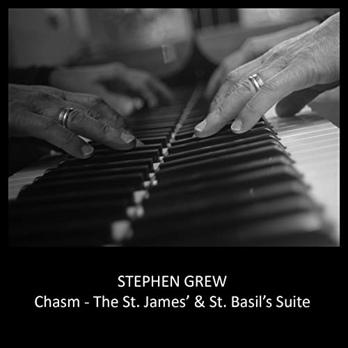 Hands playing a piano, with album title "Chasm" below.