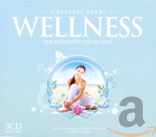 CD box set titled "Wellness: The Definitive Collection" with a woman meditating.