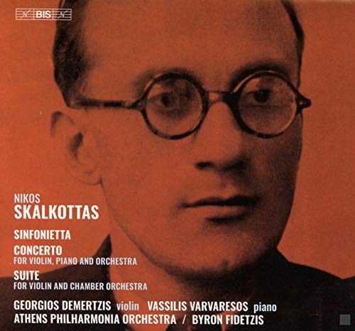 CD cover featuring a portrait of composer Nikos Skalkottas in sepia tones.