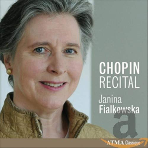 Portrait of pianist Janina Fialkowska, album cover for Chopin recital.