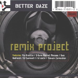 A CD cover with a close-up of a speaker and yellow text "remix project".