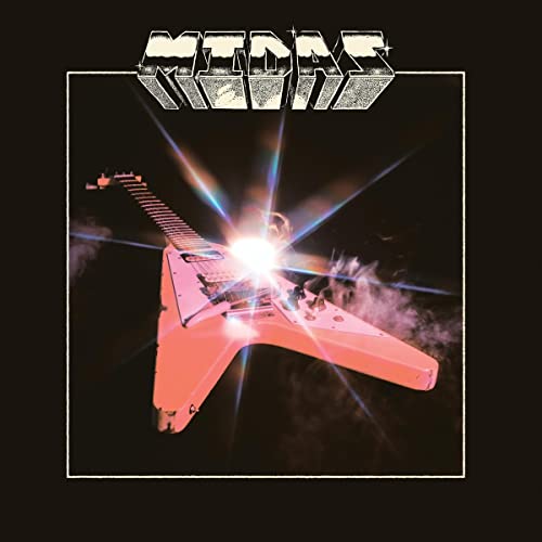 CD cover: pink electric guitar with light burst, black background.