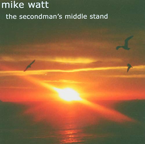 CD cover: sunset over water with silhouetted birds, text “Mike Watt”.