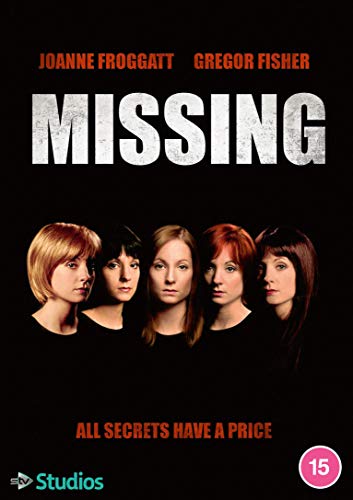 DVD cover for "Missing" featuring five women in black against a black background.