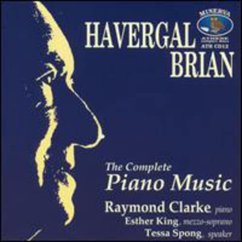 CD cover for Brian’s complete piano music featuring a profile portrait.
