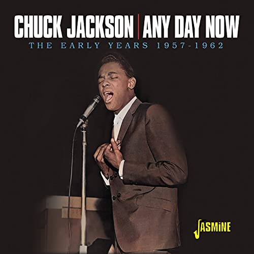 Chuck Jackson album cover, showing him singing into a microphone.