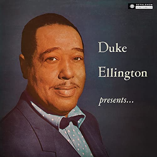 Duke Ellington portrait on a vinyl record album cover, Bethlehem label.