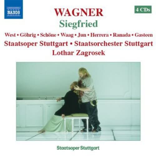 CD cover for Wagner’s *Siegfried* featuring Stuttgart State Opera performers.