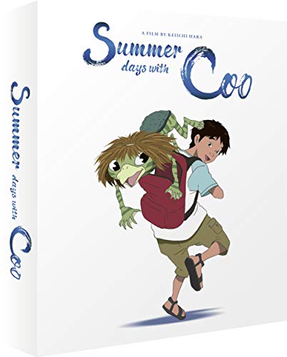 Blu-ray cover for “Summer Days With Coo” featuring a boy and frog.