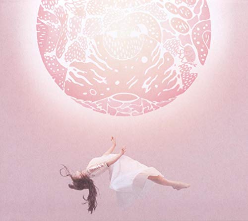 CD cover: pink floral circle above a person lying in grass.