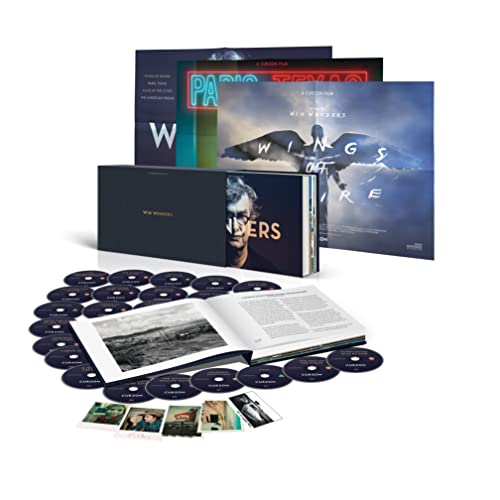 Wim Wenders Blu-ray collection box set with films, book, and discs.