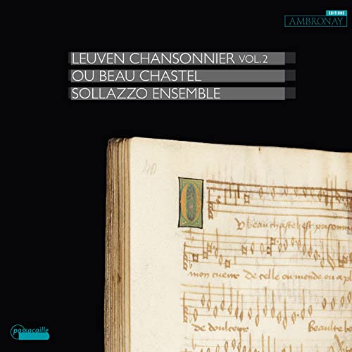 CD cover featuring an illuminated medieval music manuscript against a black background.