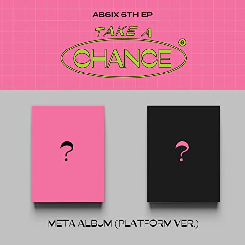 AB6IX “Take A Chance” album cover with pink and black boxes.