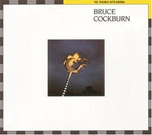 Bruce Cockburn album cover with a burning streetlamp on a dark background.