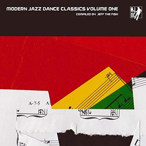 Vinyl album cover with torn sheet music and red, yellow, and green background.