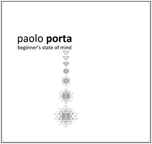"Album cover with white background, black text, and geometric shapes forming a pattern."