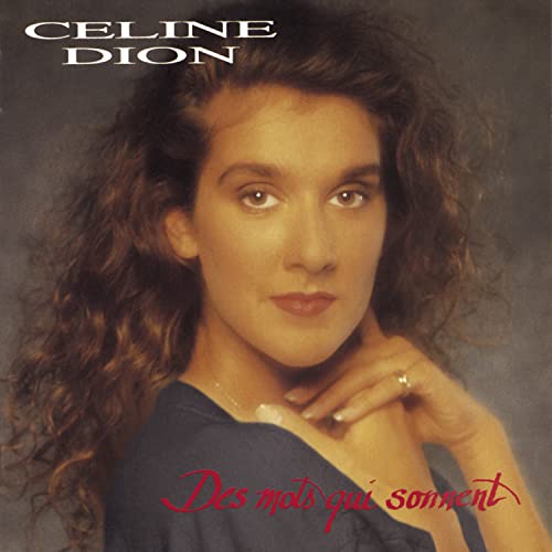 Celine Dion album cover, close-up portrait of the singer.