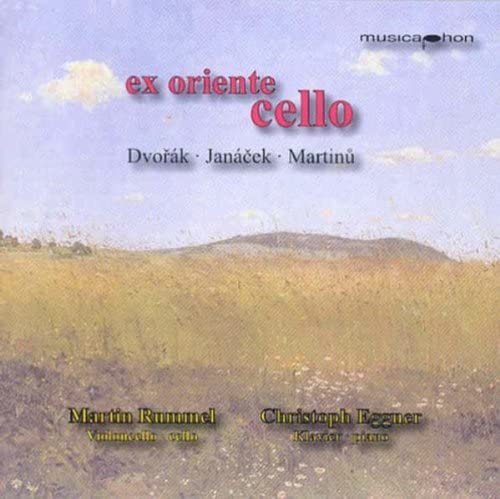 CD cover: landscape painting with text "Ex Oriente Cello" and composer names.
