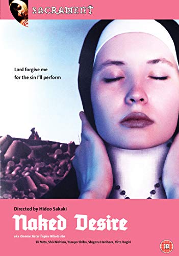 DVD cover for "Naked Desire" featuring a nun with eyes closed.