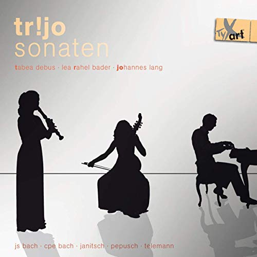 CD cover with silhouettes of three musicians playing instruments against a gray background.