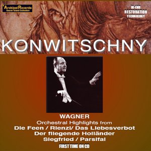 CD cover with conductor image, text, and gradient brown background.