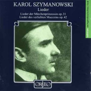 CD cover featuring a black and white portrait of Karol Szymanowski.