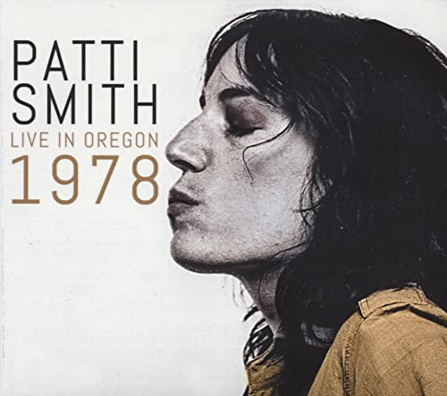 Patti Smith album cover, sepia toned portrait, "Live In Oregon 1978".