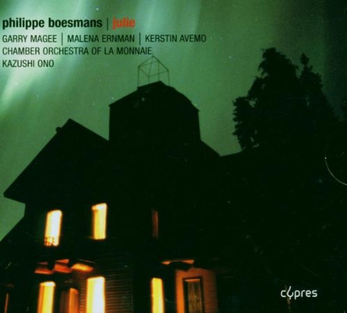 "CD cover with dark house silhouette, glowing windows, and aurora borealis in the background."