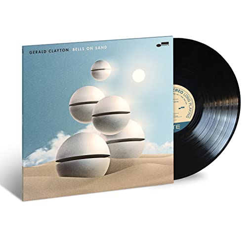 Vinyl record and album cover for Gerald Clayton’s “Bells On Sand.”