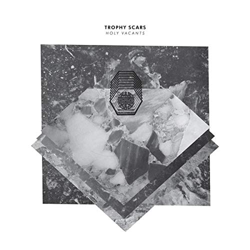 CD cover for Trophy Scars’ “Holy Vacants” with fractured marble imagery.