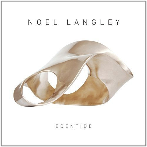 "CD cover featuring a beige, abstract, curved shape on a white background."