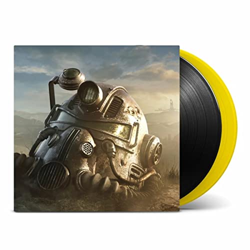 Fallout 76 soundtrack vinyl record with a T-60 power armor cover.