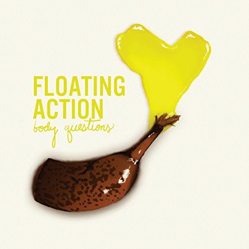 CD cover: yellow heart shape over brown organic form, text "Floating Action.