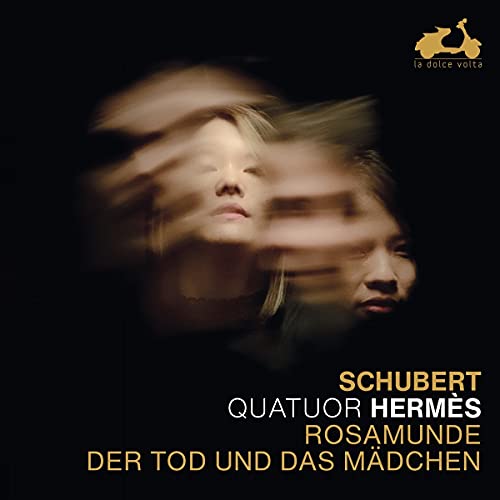 CD cover with blurred portrait of a woman and text: "Schubert Rosamunde".