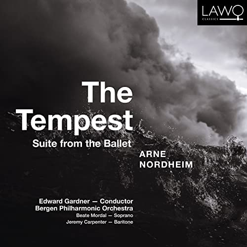 CD cover for Arne Nordheim’s “The Tempest” with stormy ocean imagery.